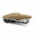 Eevelle Boat Cover DECK BOAT Low Rails Inboard Fits 18ft 6in L up to 102in W Beige SBDEK18102-HRB